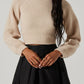 Astr - Eila Contrast Bow Back Sweater