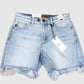 Judy Blue - Women's Kelsey Long Cut Off 2 Button Dad Shorts