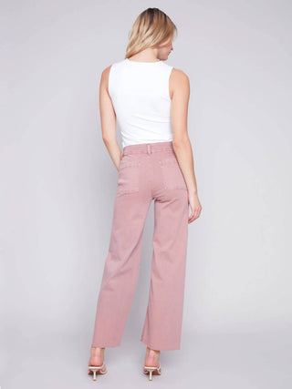 Charlie B - Raw Edge Wide Leg Pants