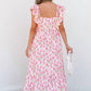 Dear Lover - Floral Ruffle Maxi Dress