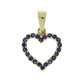 .37ct Sapphire Heart Love Pendant 10KT Yellow Gold