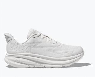 Hoka - Hoka Womens Clifton 9 Running Shoe White/White Wide Width