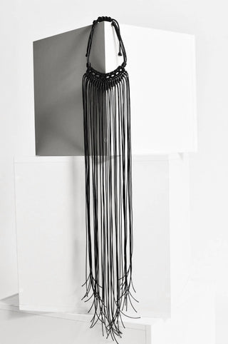 Aakasha - Women's Long Genuine Leather Necklace