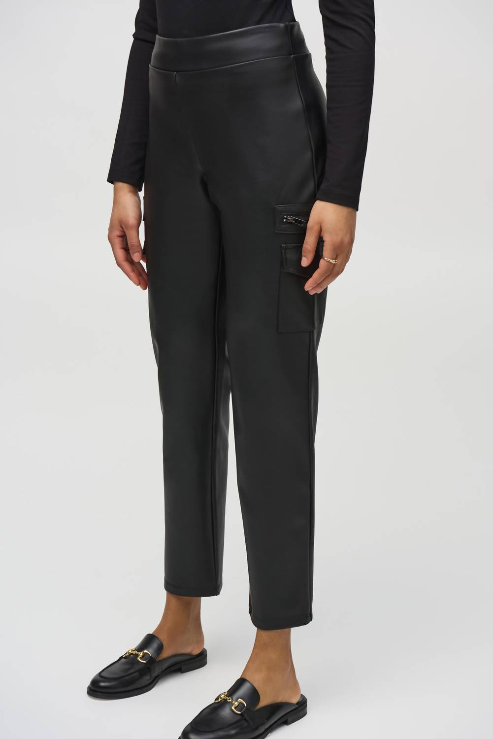 Joseph Ribkoff - Leatherette Cargo Pants
