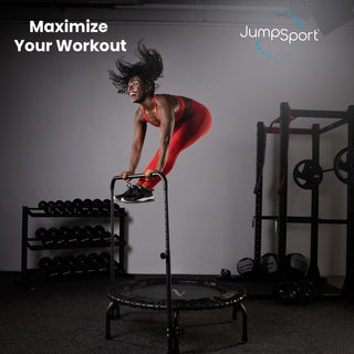 Acessório de barra de apoio JumpSport para trampolins de fitness de 39" com pernas retas/arqueadas