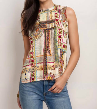 Johnny Was - Camiseta de gola alta Stano Ife