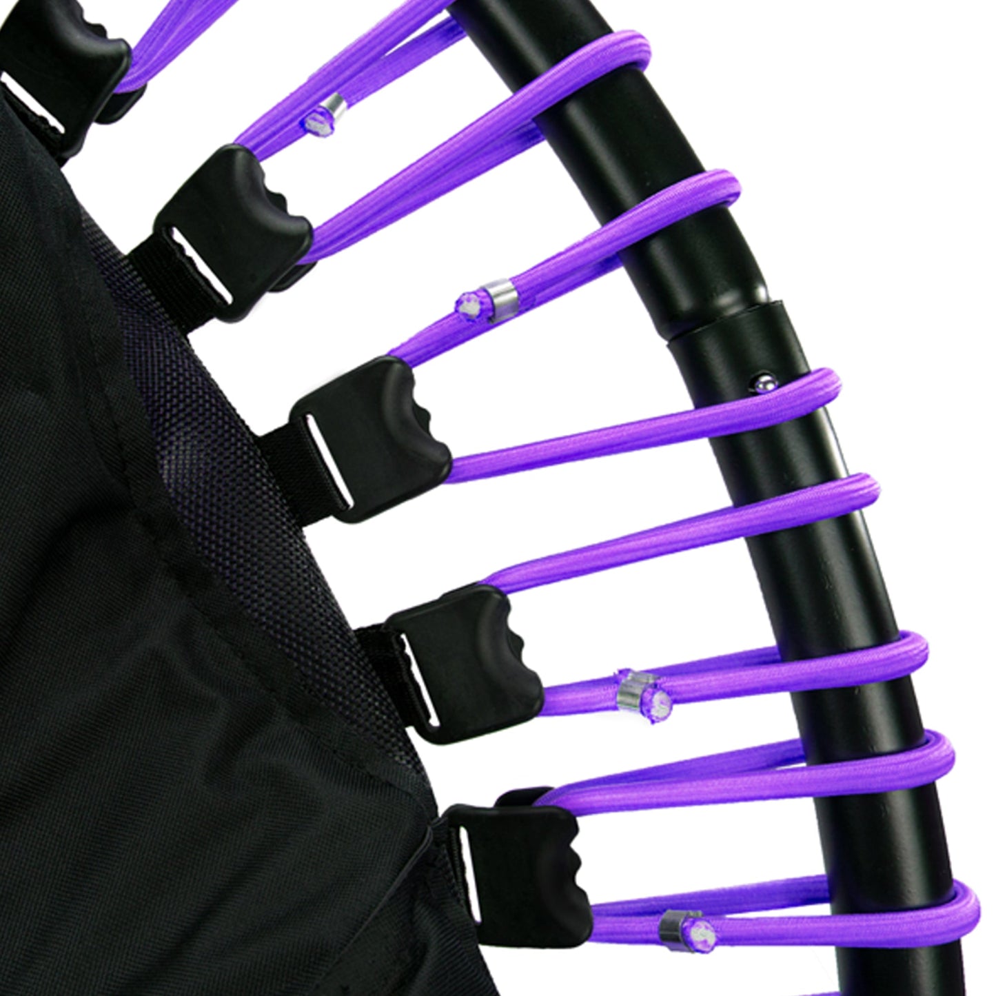 LEAPS &amp; REBOUNDS Mini Trampolim Fitness de 48" e Equipamento de Ginástica Rebounder, Roxo