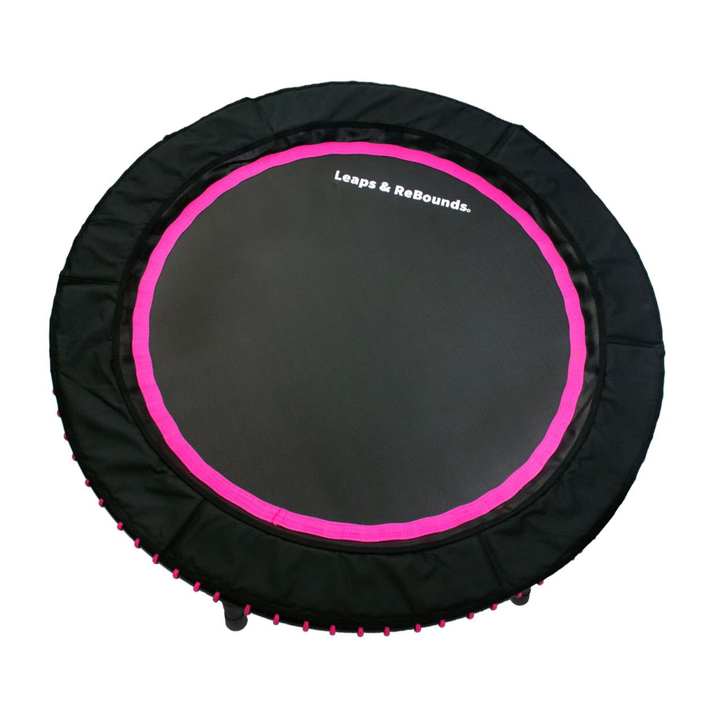 LEAPS &amp; REBOUNDS Mini Trampolim Fitness de 48" e Equipamento de Ginástica Rebounder, Rosa