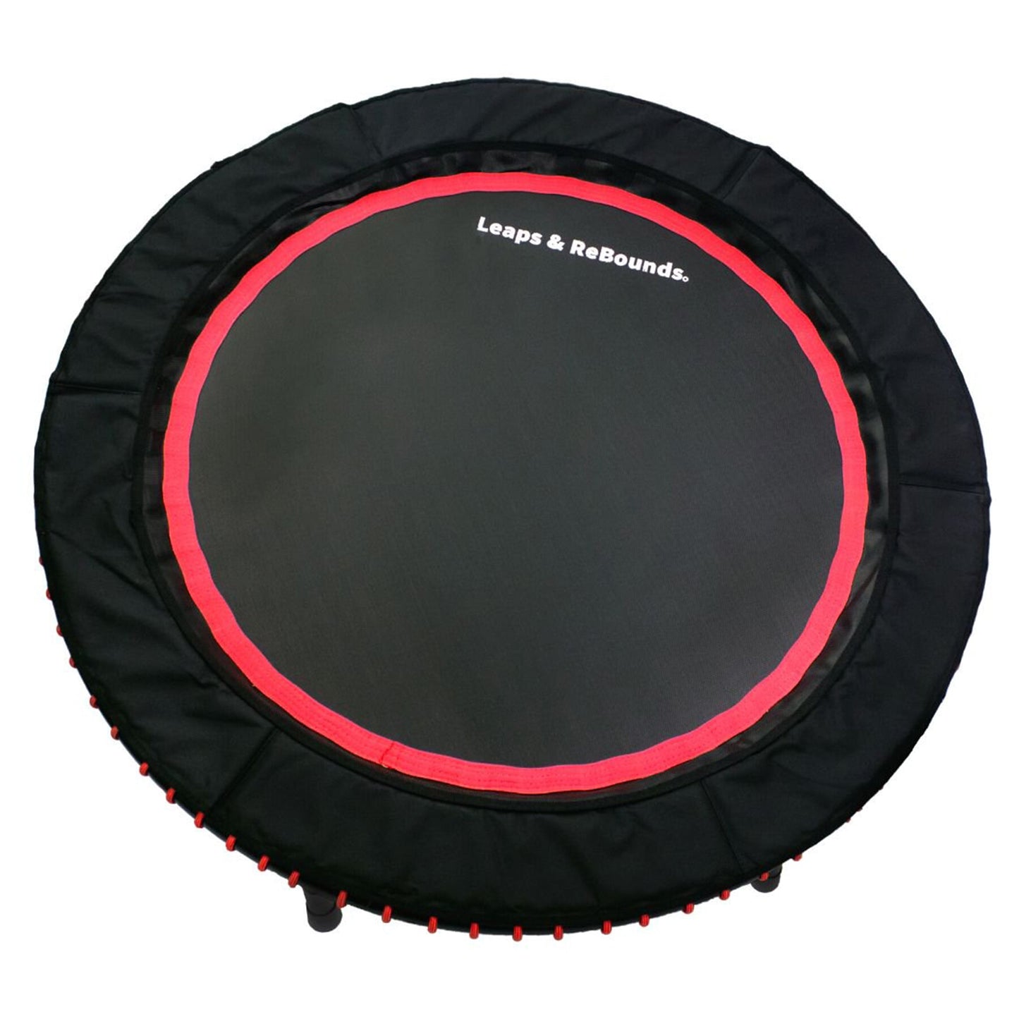 LEAPS &amp; REBOUNDS Mini trampolim e reboteador de 48" para exercícios, vermelho