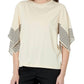 Elliott Lauren - Women Stripe Silk Sleeves Tee