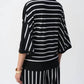 Joseph Ribkoff - Silky Knit Stripe Print Fitted Top