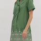 Entro - Contrast Embroidered Floral Dress