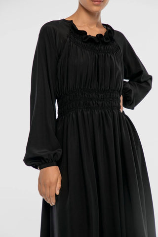 Dāl The Label - Vestido midi franzido exclusivo