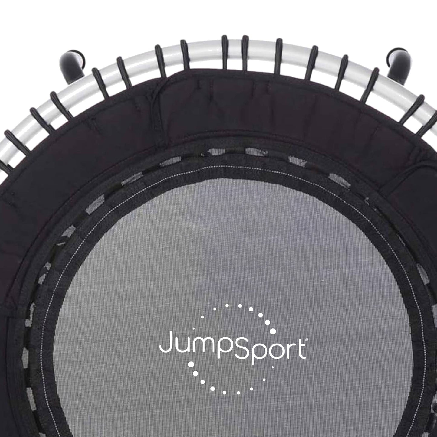 JumpSport 250 Workout Rebounder para adultos, mini trampolim fitness de 39", branco