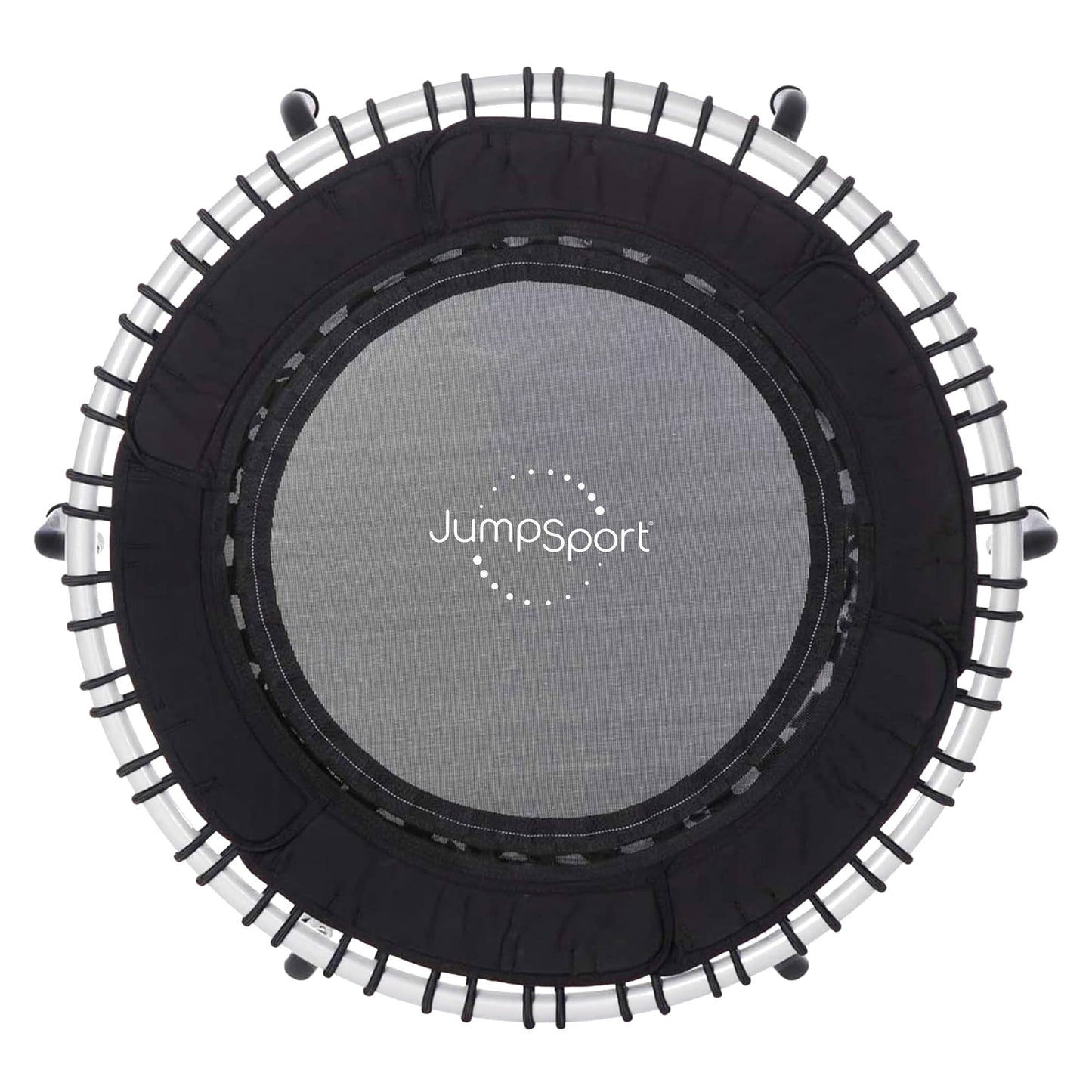 JumpSport 250 Workout Rebounder para adultos, mini trampolim fitness de 39", branco