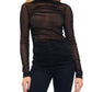 Ariella - Sparkle Mesh Ruched Top