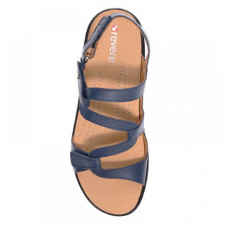 Revere - Sandálias femininas esmeralda com 3 tiras