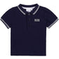 Camisa polo Hugo Boss Big Boy's Cotton Piquet Logo Azul Tamanho 14