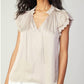 Current Air - Double Flutter Short Sleeve Blouse