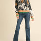 &Merci - Floral Mock Neck Half Zip Sweater