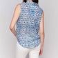 Charlie B - Printed Sleeveless Front Tie Cotton Shirt