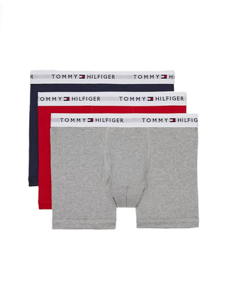Tommy Hilfiger - Pacote com 3 calções de banho clássicos de algodão para homem