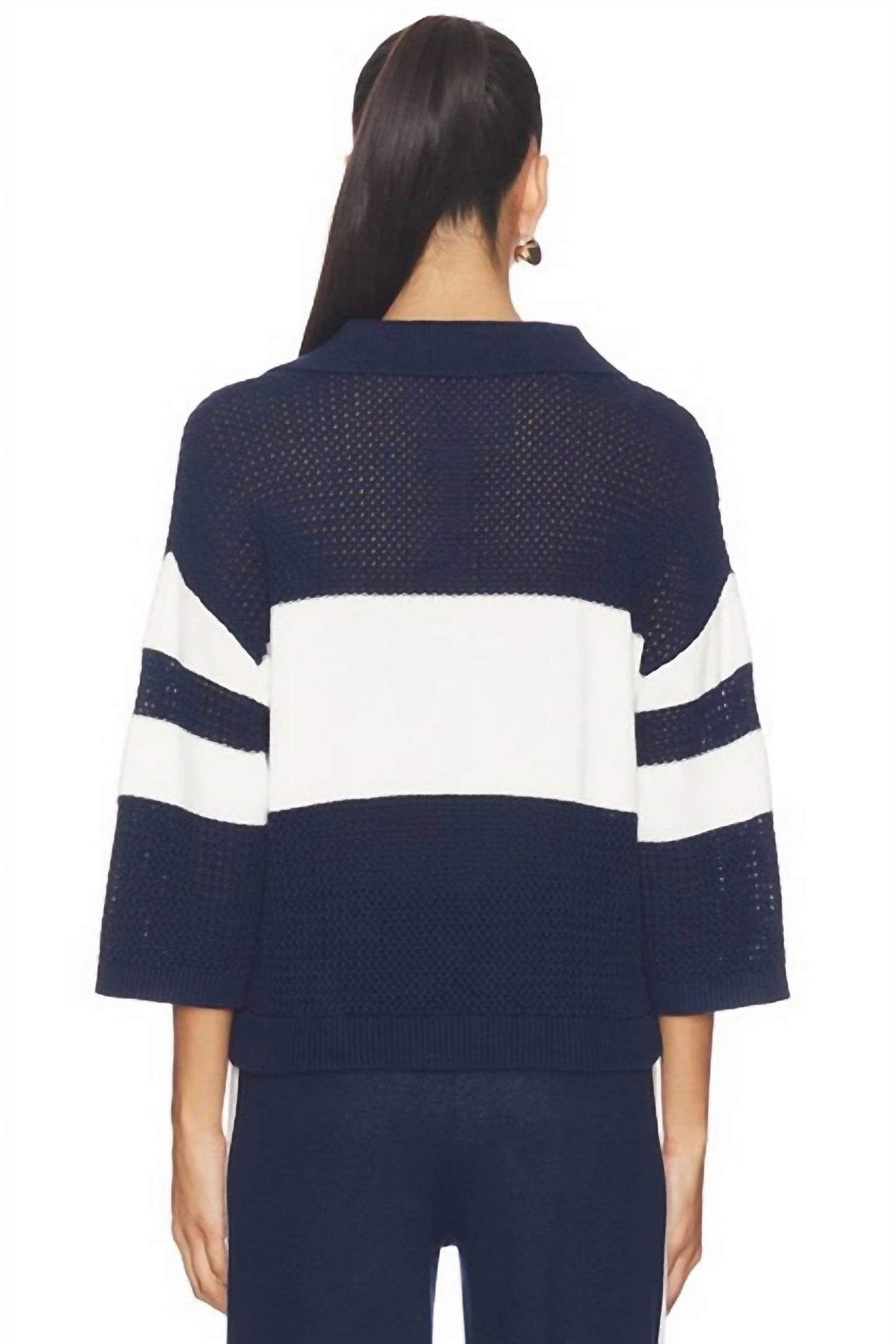 525 America - Zuri Johnny Collar Mesh Rugby Pullover