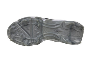 Chuteira de softball feminina Mizuno Finch 5 com 9 pontas, preta/branca, tamanho 5 B(M) EUA