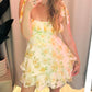 B.Right - Sunlit Petals Tiered Mini Dress
