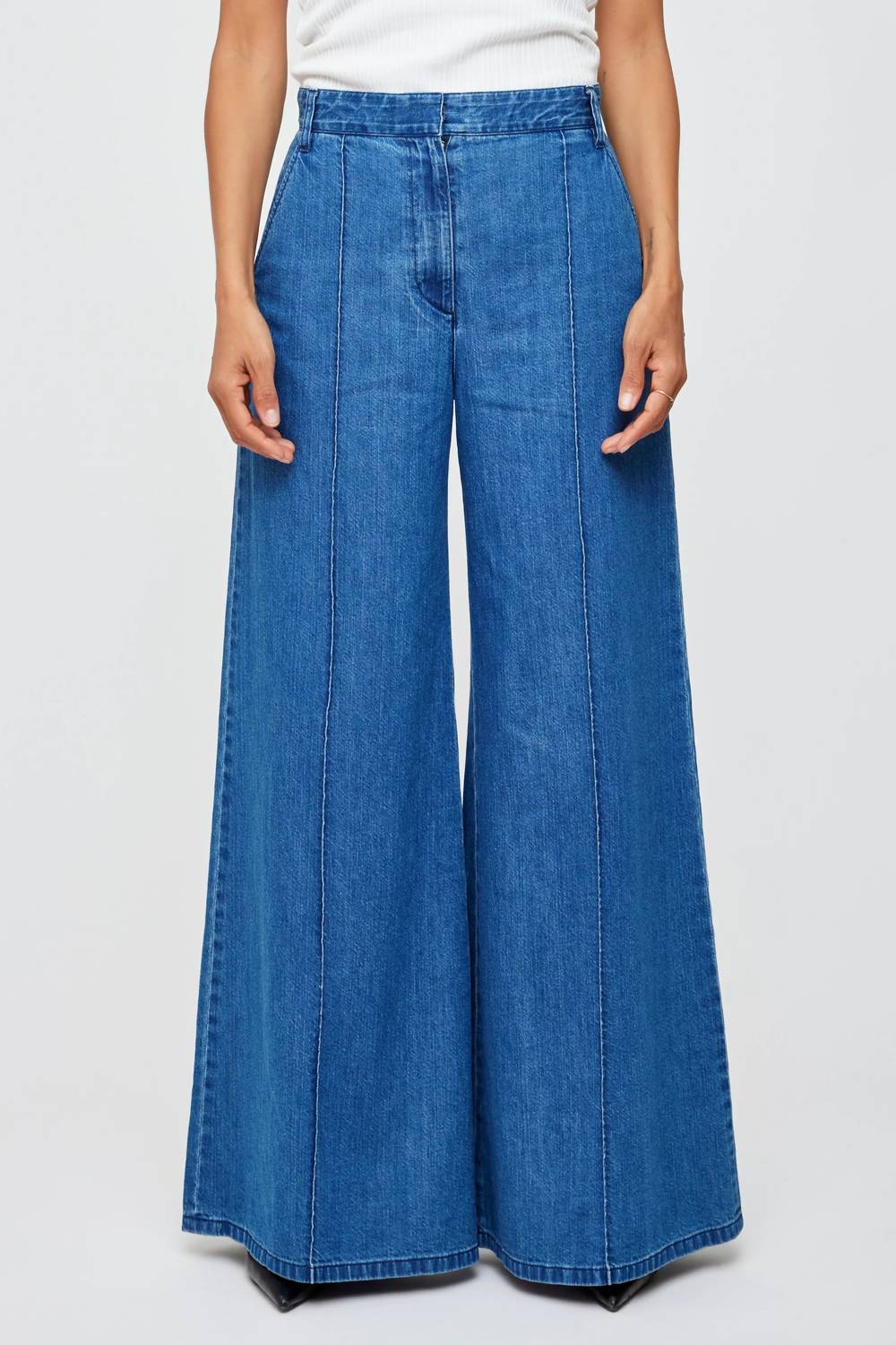 Moussy - Denim Tack Wide Leg Pant