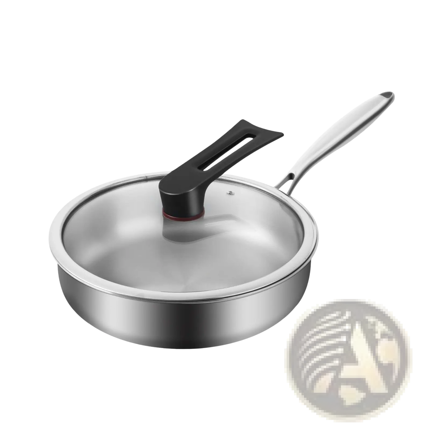 316l Stainless Steel Frying Pan with Glass Lid