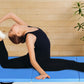 Tapete de exercícios dobrável BalanceFrom Fitness GoGym 6x2 pés com 3 painéis e alças, azul