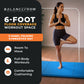 Tapete de exercícios dobrável BalanceFrom Fitness GoGym 6x2 pés com 3 painéis e alças, azul