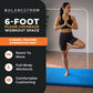 Tapete de exercícios dobrável BalanceFrom Fitness GoGym 6x2 pés com 3 painéis e alças, azul