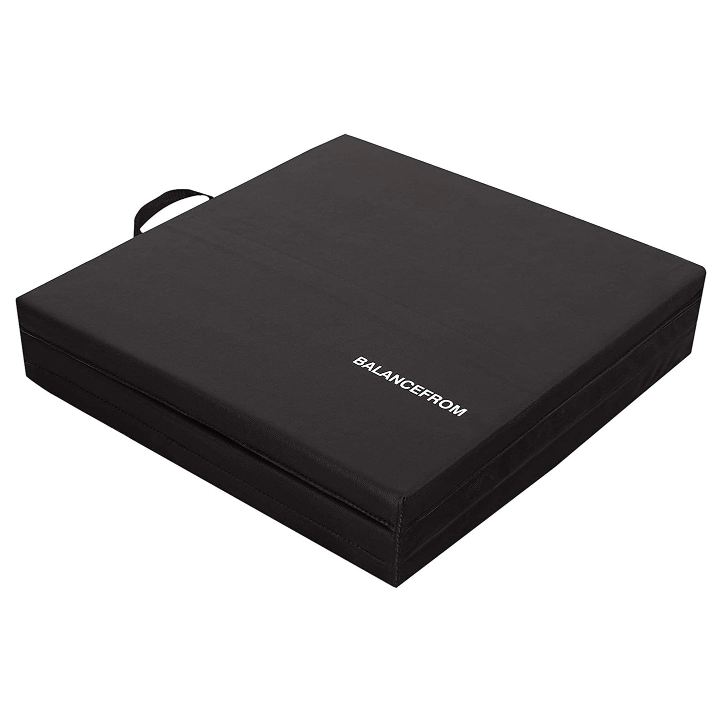 Tapete de ginástica dobrável com 3 painéis BalanceFrom Fitness GoGym 6'x2'x1,5" preto