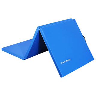 Tapete de ginástica dobrável com 3 painéis BalanceFrom Fitness GoGym 6' x 2' x 1,5" azul