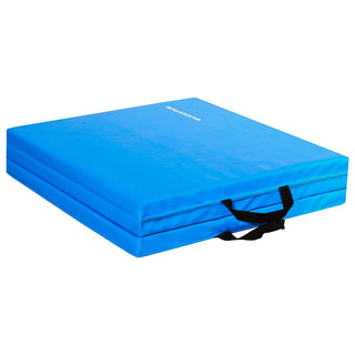 Tapete de ginástica dobrável com 3 painéis BalanceFrom Fitness GoGym 6' x 2' x 1,5" azul