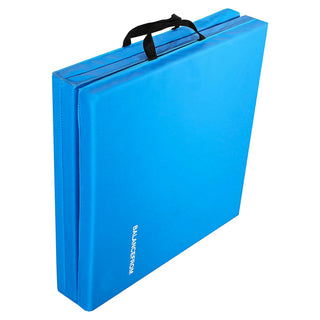 Tapete de ginástica dobrável com 3 painéis BalanceFrom Fitness GoGym 6' x 2' x 1,5" azul