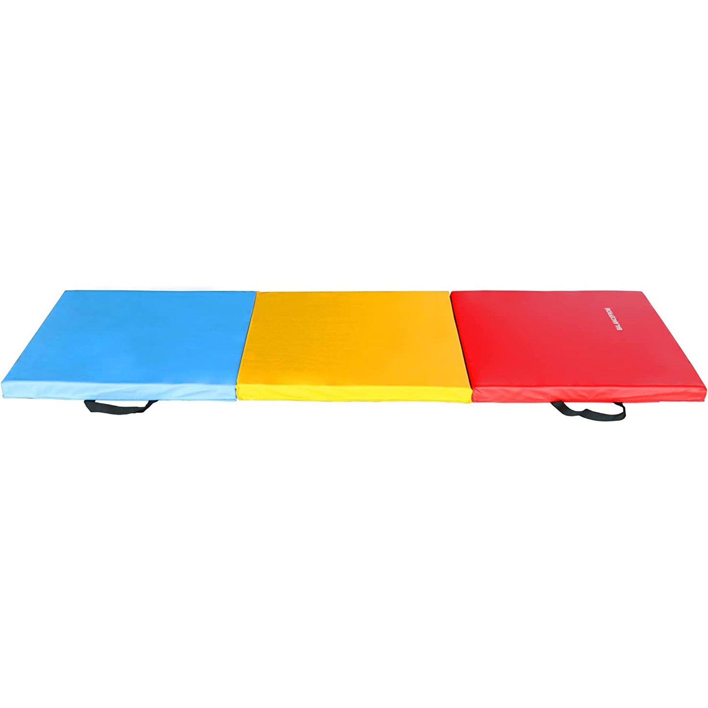 Tapete de exercícios dobrável BalanceFrom Fitness GoGym 6x2 pés com 3 painéis e alças, multiuso