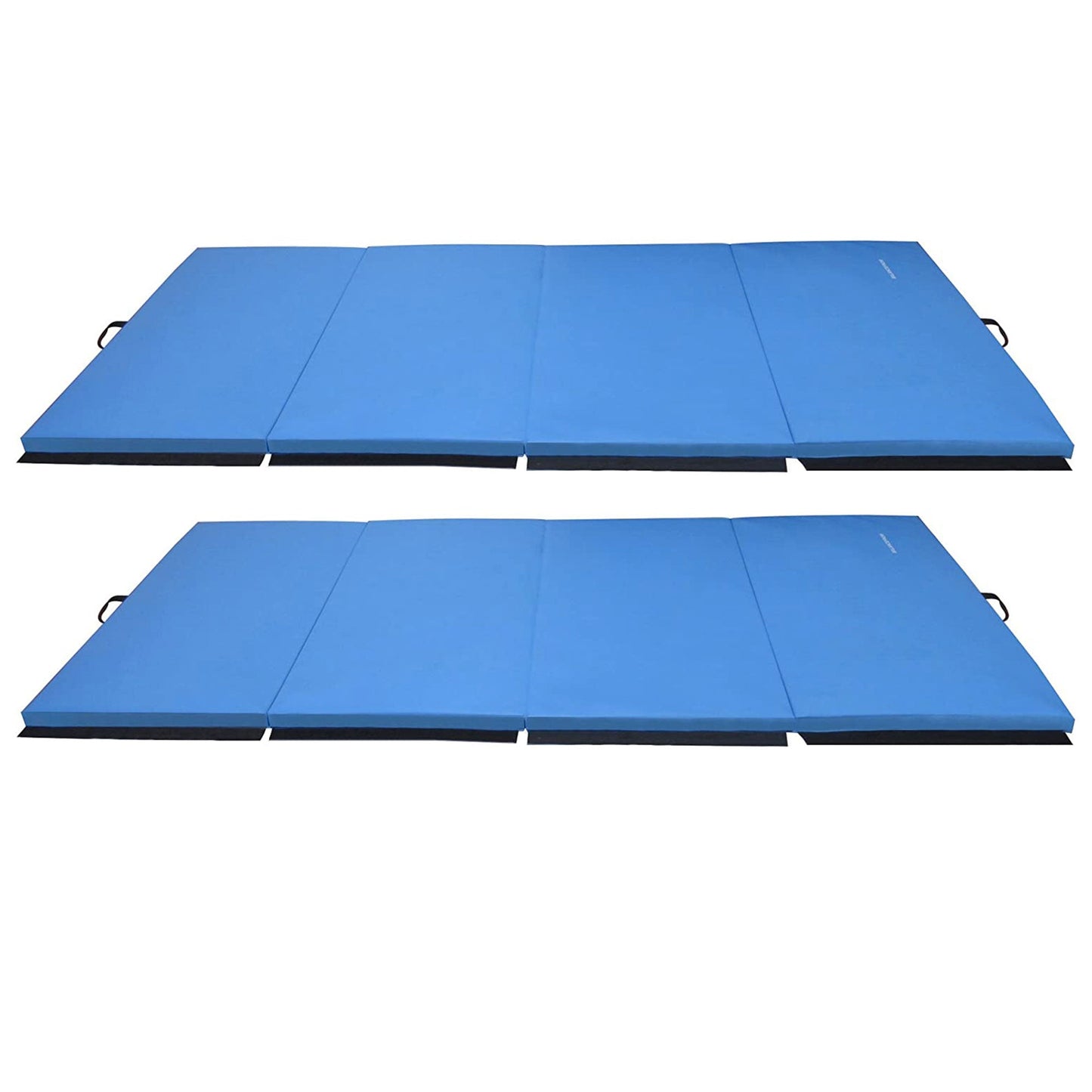 Tapete de ginástica dobrável multiuso BalanceFrom Fitness 120 x 48 pol., azul (pacote com 2)