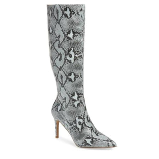 Steve Madden - Women's Kinga Snakeskin Faux Leather Pull On Tall Boots