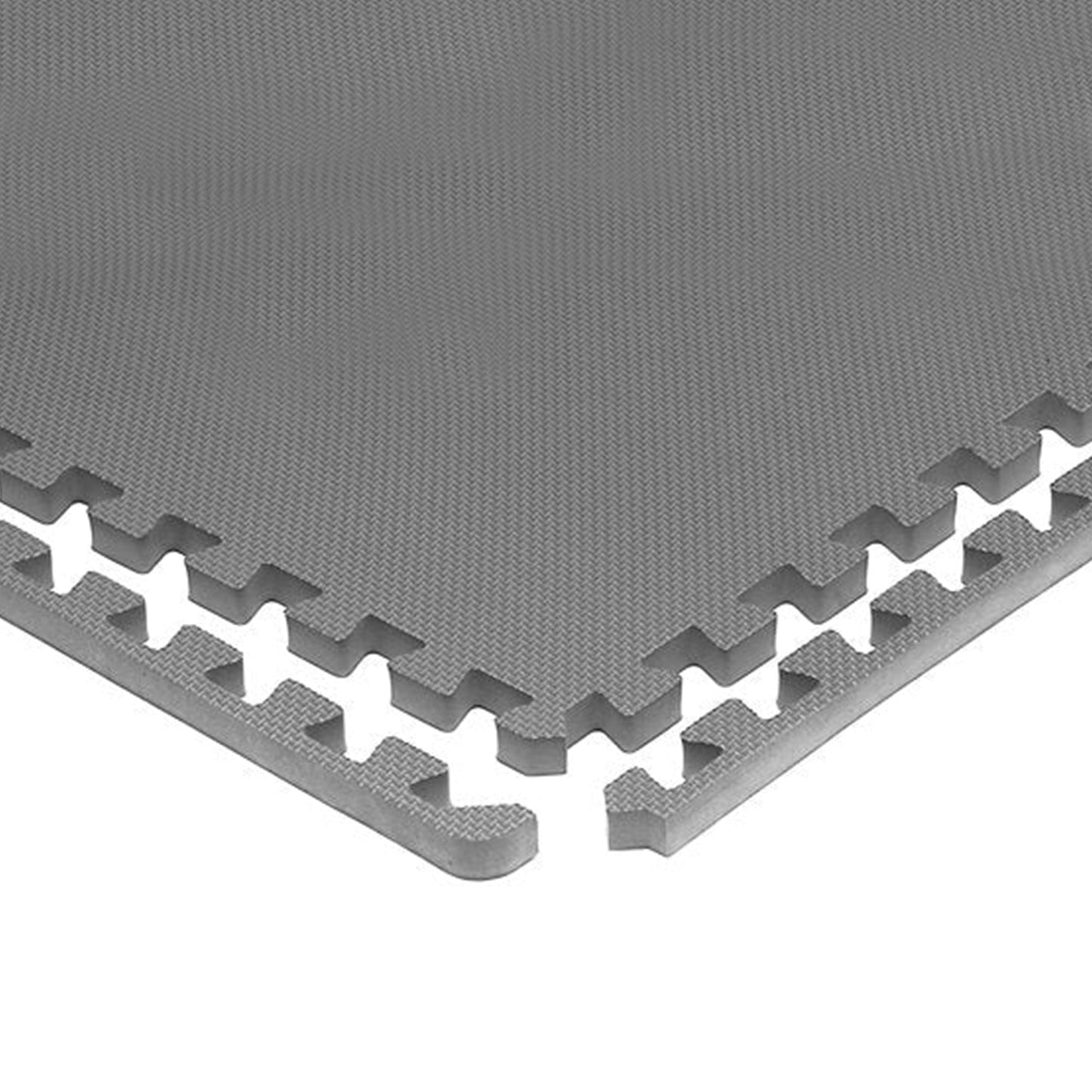 Tapete de exercícios de espuma EVA interligada de 24 pés quadrados da BalanceFrom Fitness, cinza