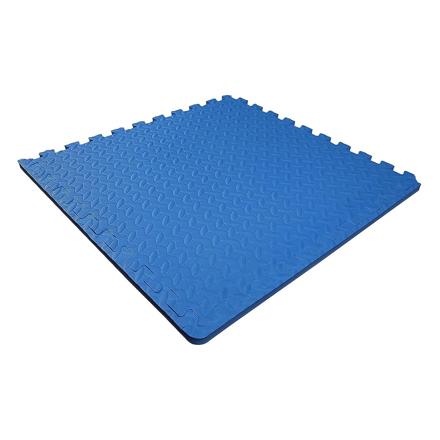 Tapete de exercícios de espuma EVA interligada de 24 pés quadrados da BalanceFrom Fitness, azul