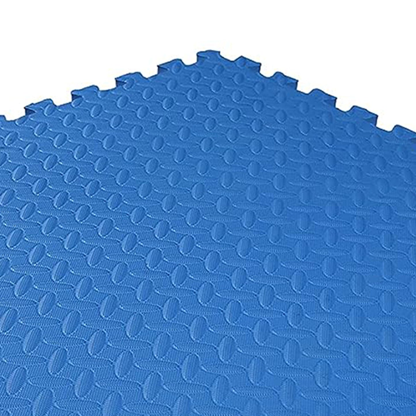 Tapete de exercícios de espuma EVA interligada de 24 pés quadrados da BalanceFrom Fitness, azul