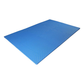 Tapete de exercícios de espuma EVA interligada de 24 pés quadrados da BalanceFrom Fitness, azul
