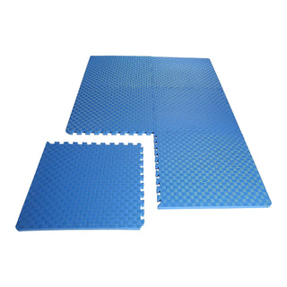 Tapete de exercícios de espuma EVA interligada de 24 pés quadrados da BalanceFrom Fitness, azul