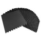 Tapete de exercícios de espuma EVA interligada de 72 pés quadrados da BalanceFrom Fitness, preto