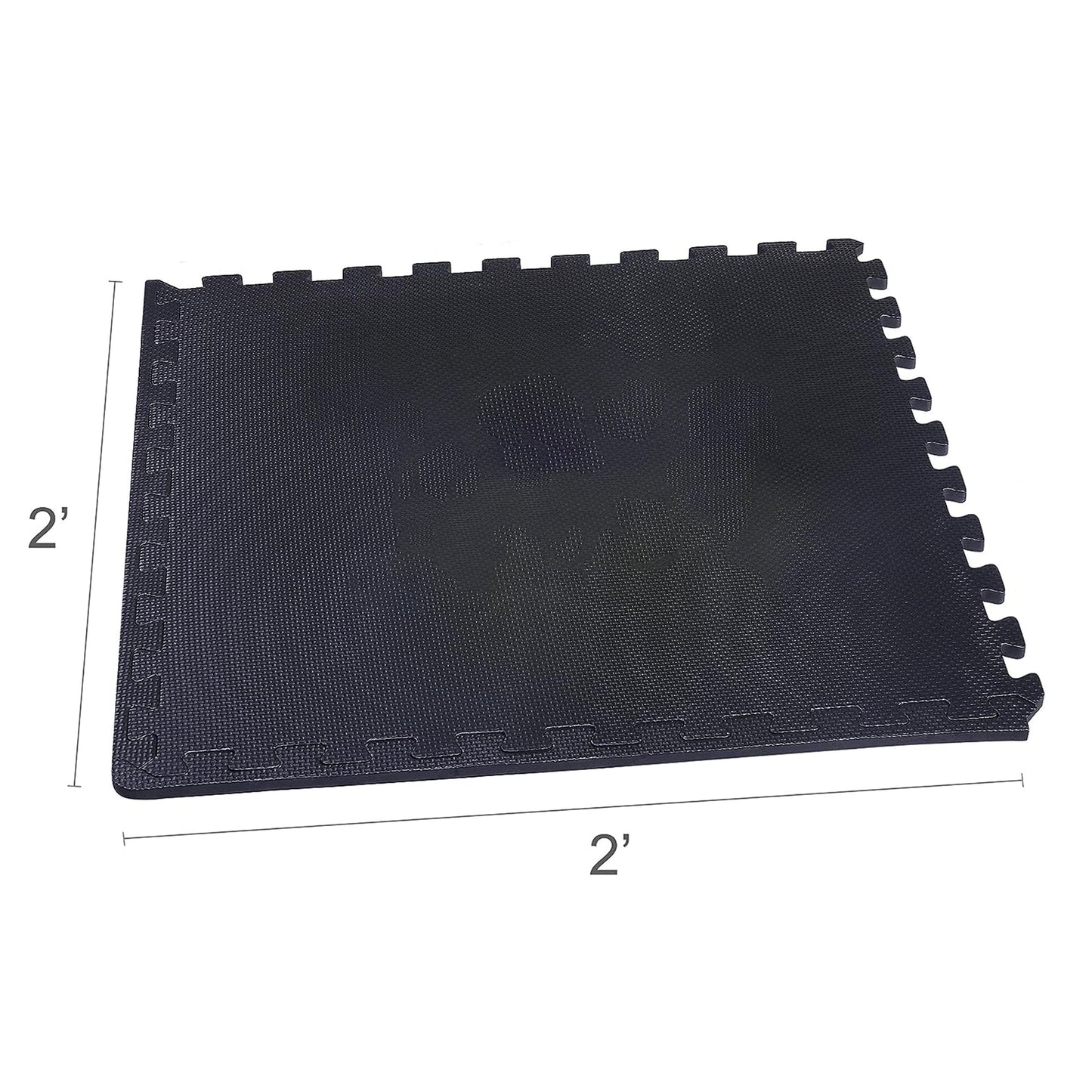 Tapete de exercícios de espuma EVA interligada de 72 pés quadrados da BalanceFrom Fitness, preto