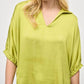 Joseph Ribkoff - Shirt Collar 3/4 Sleeve Satin Top