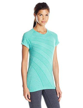 Saucony Dash Seamless Manga Curta Top Feminino Verde Tamanho Grande